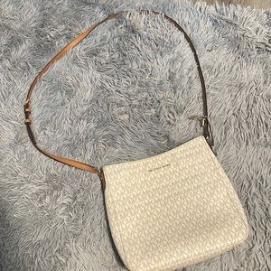 White Michael Kors Crossover Purse